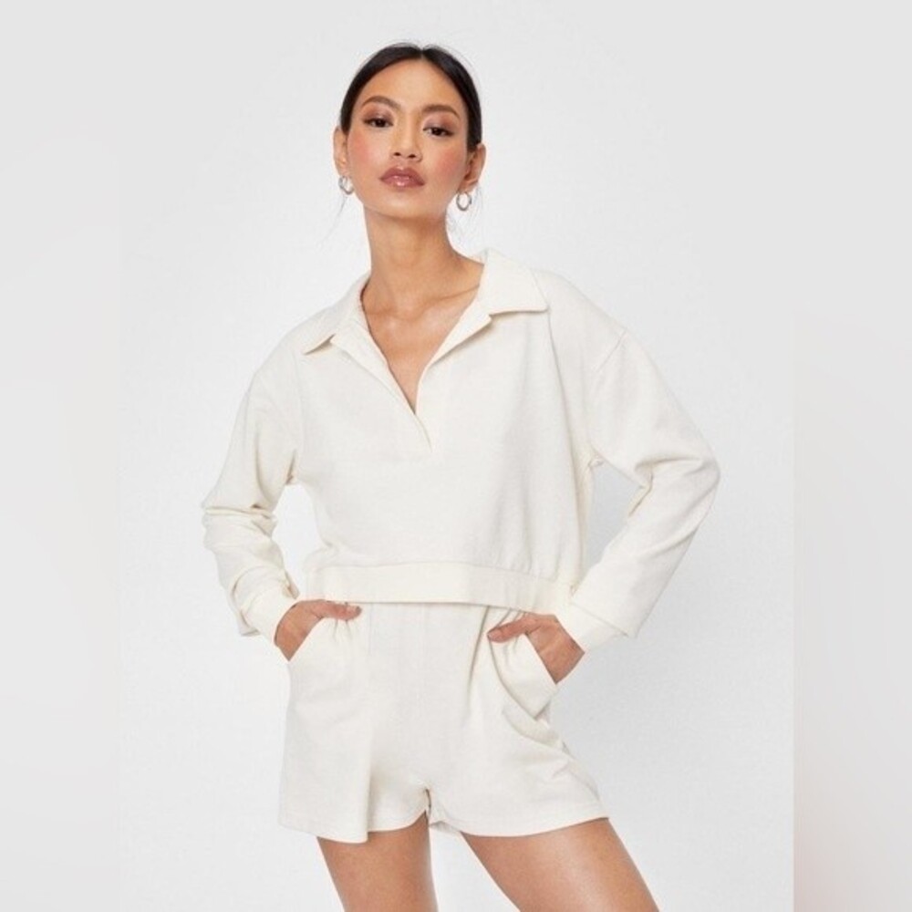 Primark cream cropped sweatshirt size 2XS